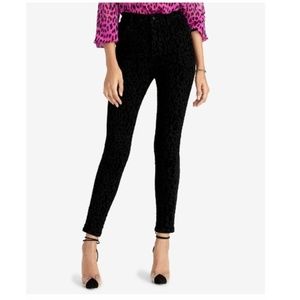 Rachel Rachel Roy Velvet Animal-Print Skinny Pants